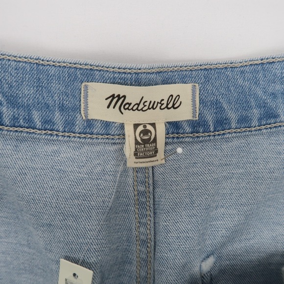 Madewell Emmett Jeans Womens 33 Blue Wide Leg High Rise Stretch Crop - Picture 9 of 12
